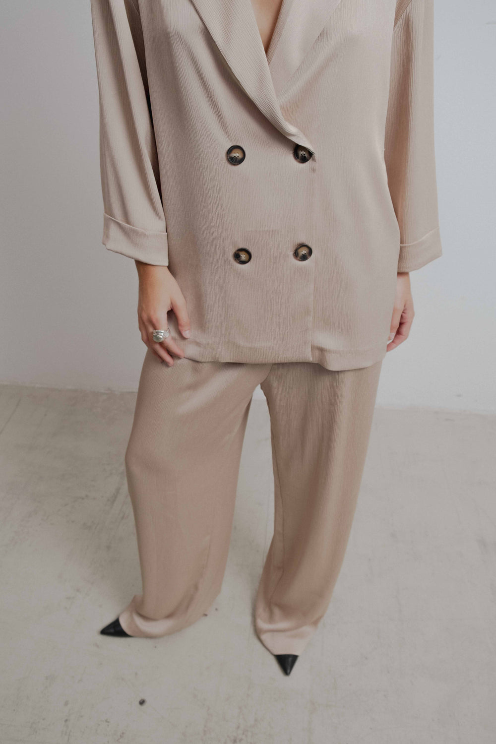 BLAZER SATINADA CRUZADA