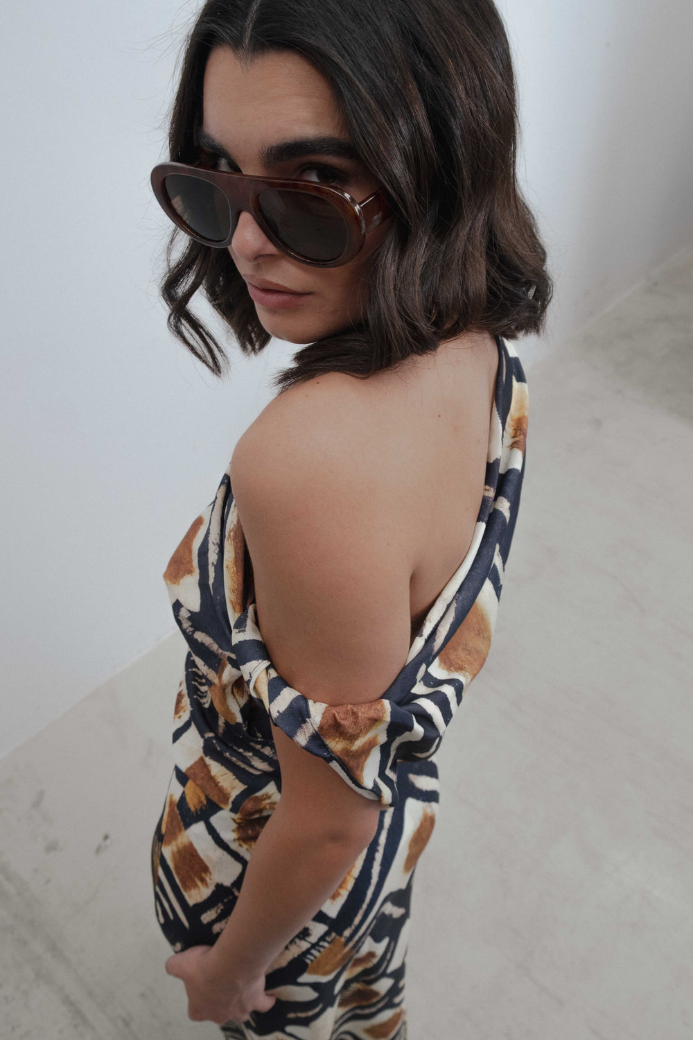 FALDA MIDI ESTAMPADA