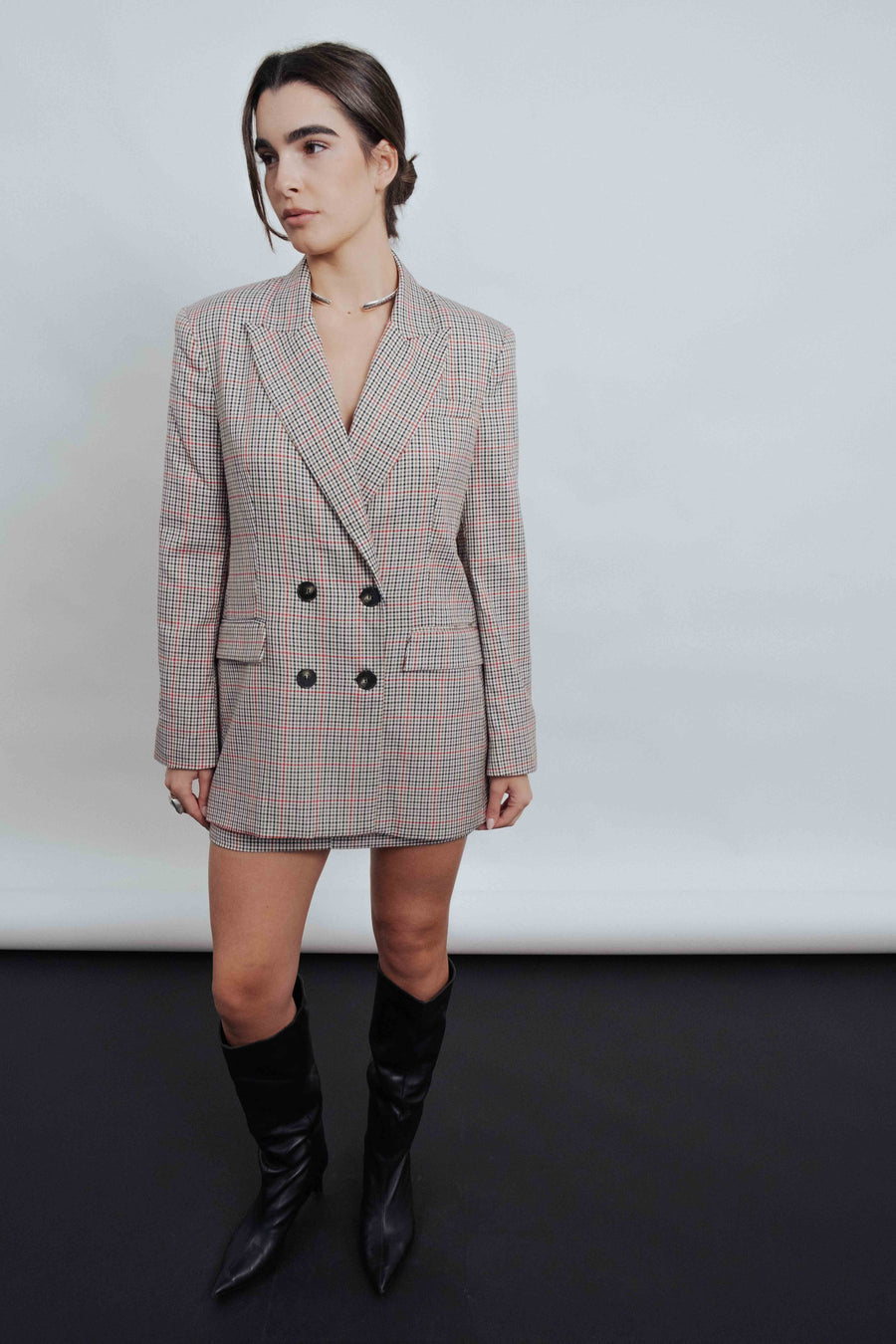 Blazer y falda pantalón
