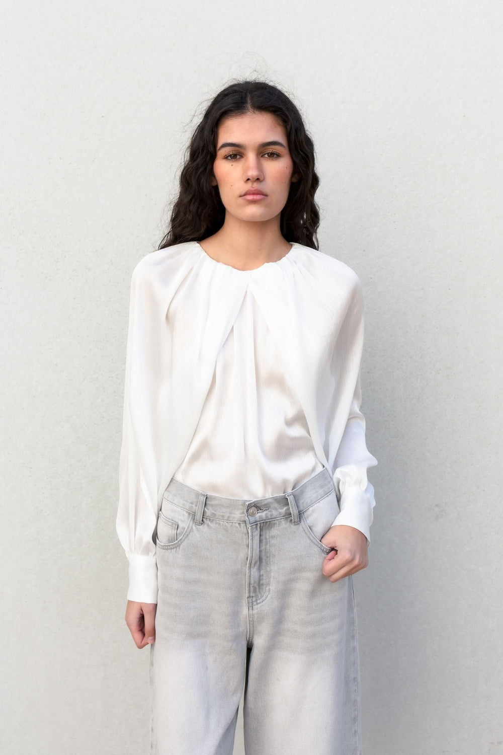 BLUSA SATINADA